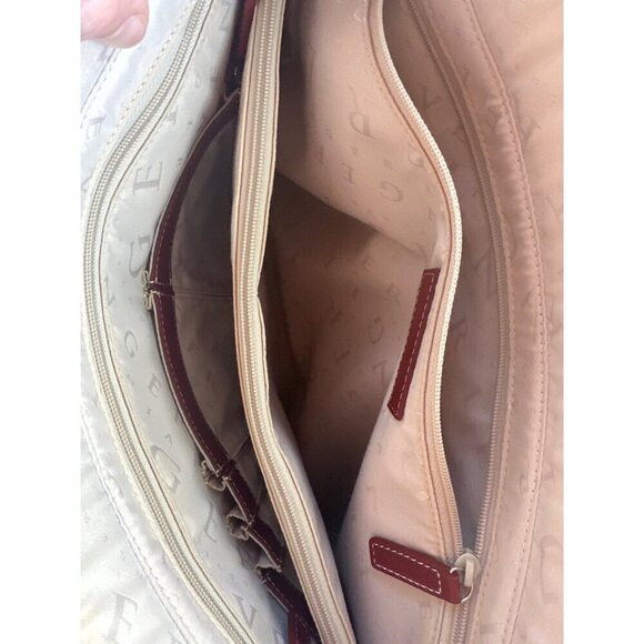 Levenger Fine Leather Tote Bag Red Handbag With Top Zipper Interior Pockets - Picture 6 of 6